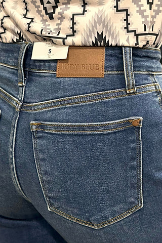 Judy Blue Double Trouble Adjustable Button Dad Shorts-Shorts-Judy Blue-Gallop 'n Glitz- Women's Western Wear Boutique, Located in Grants Pass, Oregon