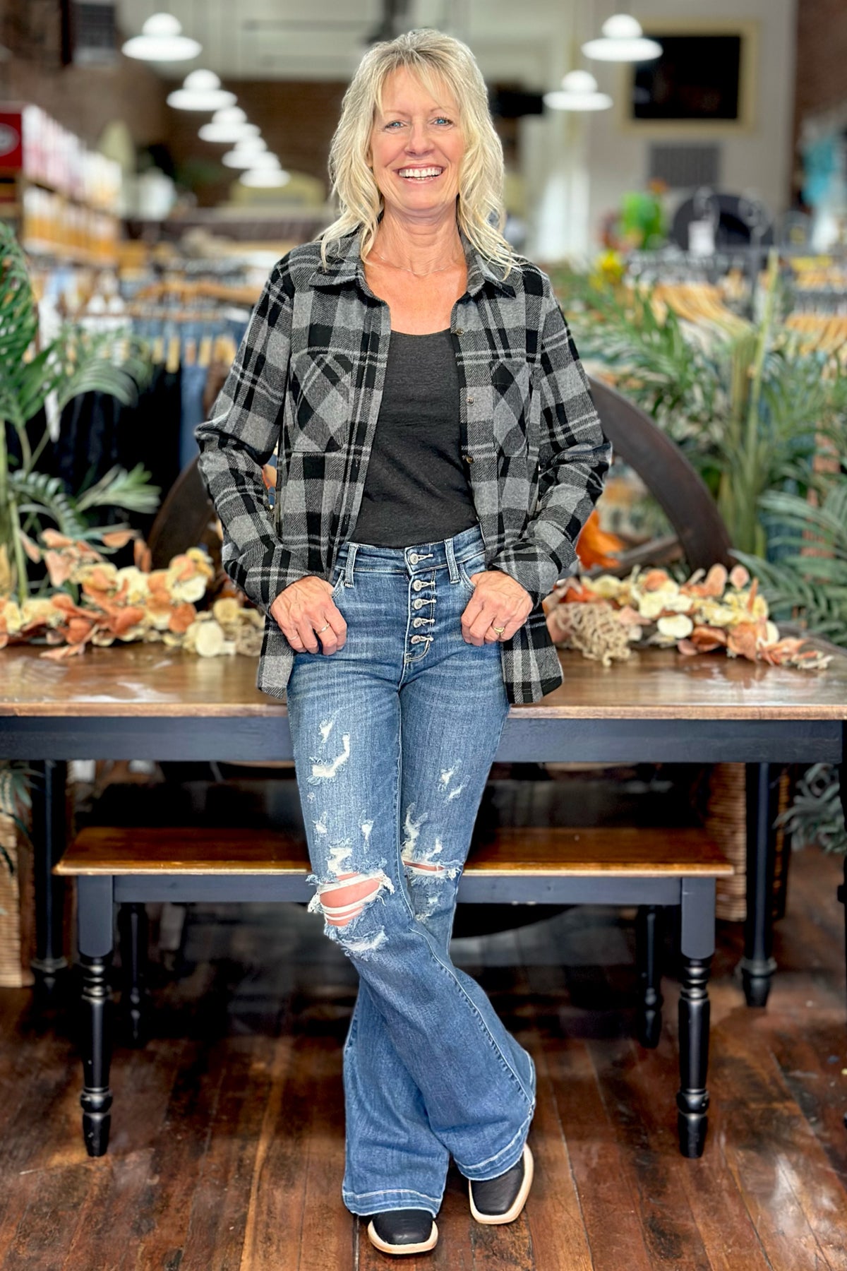 Judy Blue Distressed Trouser Flare Jean-Flare-Judy Blue-Gallop 'n Glitz- Women's Western Wear Boutique, Located in Grants Pass, Oregon