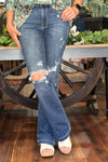 Judy Blue Hand Sanded Distressed Bootcut Jean-Flare-Judy Blue-Gallop 'n Glitz- Women's Western Wear Boutique, Located in Grants Pass, Oregon