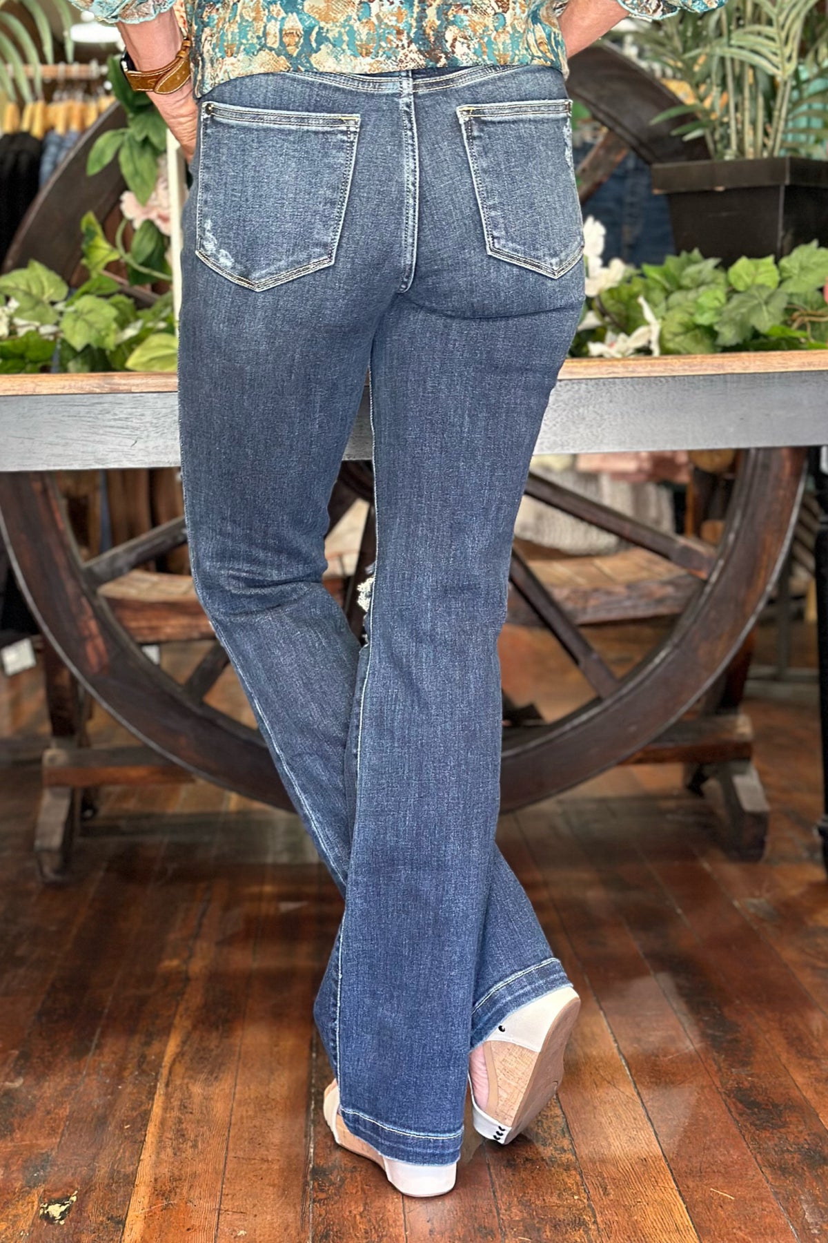 Judy Blue Hand Sanded Distressed Bootcut Jean-Flare-Judy Blue-Gallop 'n Glitz- Women's Western Wear Boutique, Located in Grants Pass, Oregon