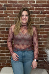Sheer Light Mauve Long Sleeve Mesh Top-Mesh Top-De Vave-Gallop 'n Glitz- Women's Western Wear Boutique, Located in Grants Pass, Oregon