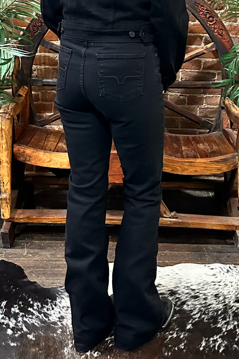 Kimes Ranch Women's Jennifer Black High Rise Stretch Trouser Jeans-Flare-Kimes-Gallop 'n Glitz- Women's Western Wear Boutique, Located in Grants Pass, Oregon