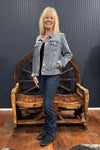 Denim 'N Rhinestone Jacket-Jacket-Vocal-Gallop 'n Glitz- Women's Western Wear Boutique, Located in Grants Pass, Oregon