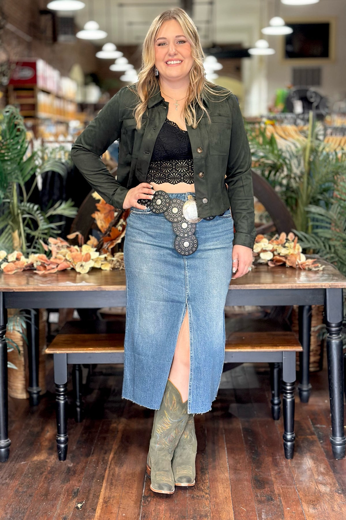 Jen Raw Hemmed Denim Skirt by Kut From The Kloth-Skirt-Kut From The Kloth-Gallop 'n Glitz- Women's Western Wear Boutique, Located in Grants Pass, Oregon