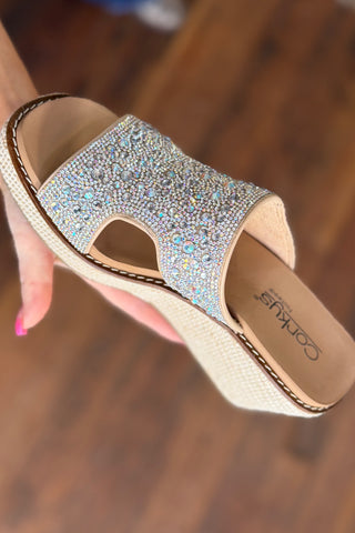 KISS N TELL Rhinestone Wedges By Corkys-Women's Shoes-Corkys-Gallop 'n Glitz- Women's Western Wear Boutique, Located in Grants Pass, Oregon