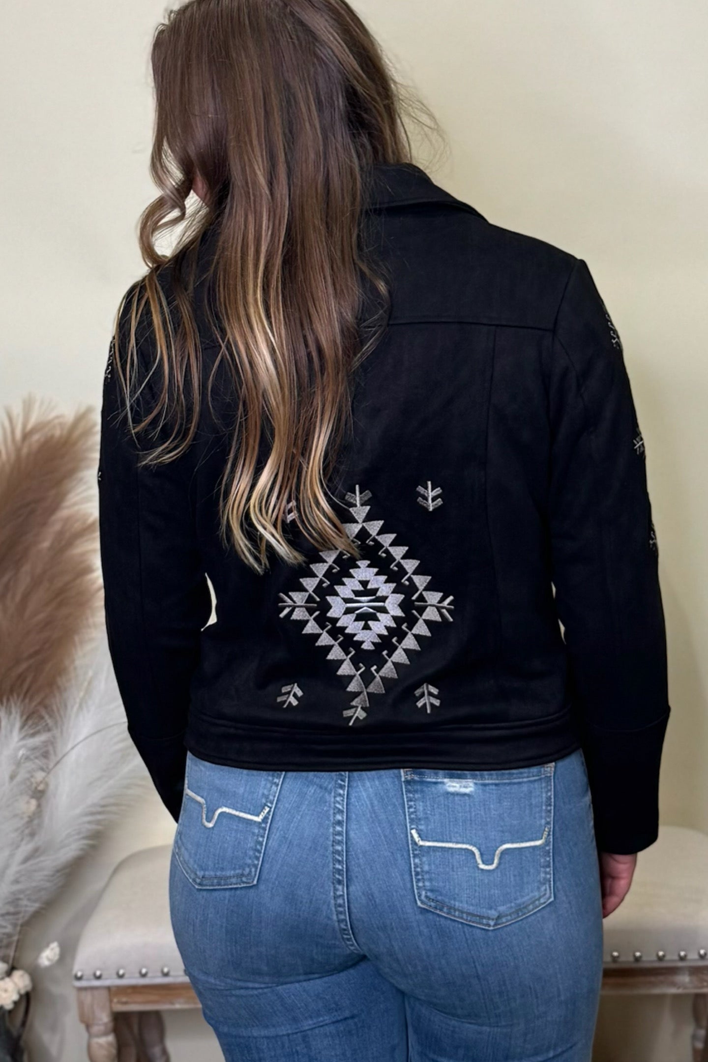Nomad Spirit Black Embroidered Moto Jacket-Jacket-Montana Co-Gallop 'n Glitz- Women's Western Wear Boutique, Located in Grants Pass, Oregon