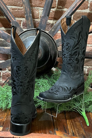 Black Embroidered Boots by Circle G-Women's Boot-Circle G Boots-Gallop 'n Glitz- Women's Western Wear Boutique, Located in Grants Pass, Oregon