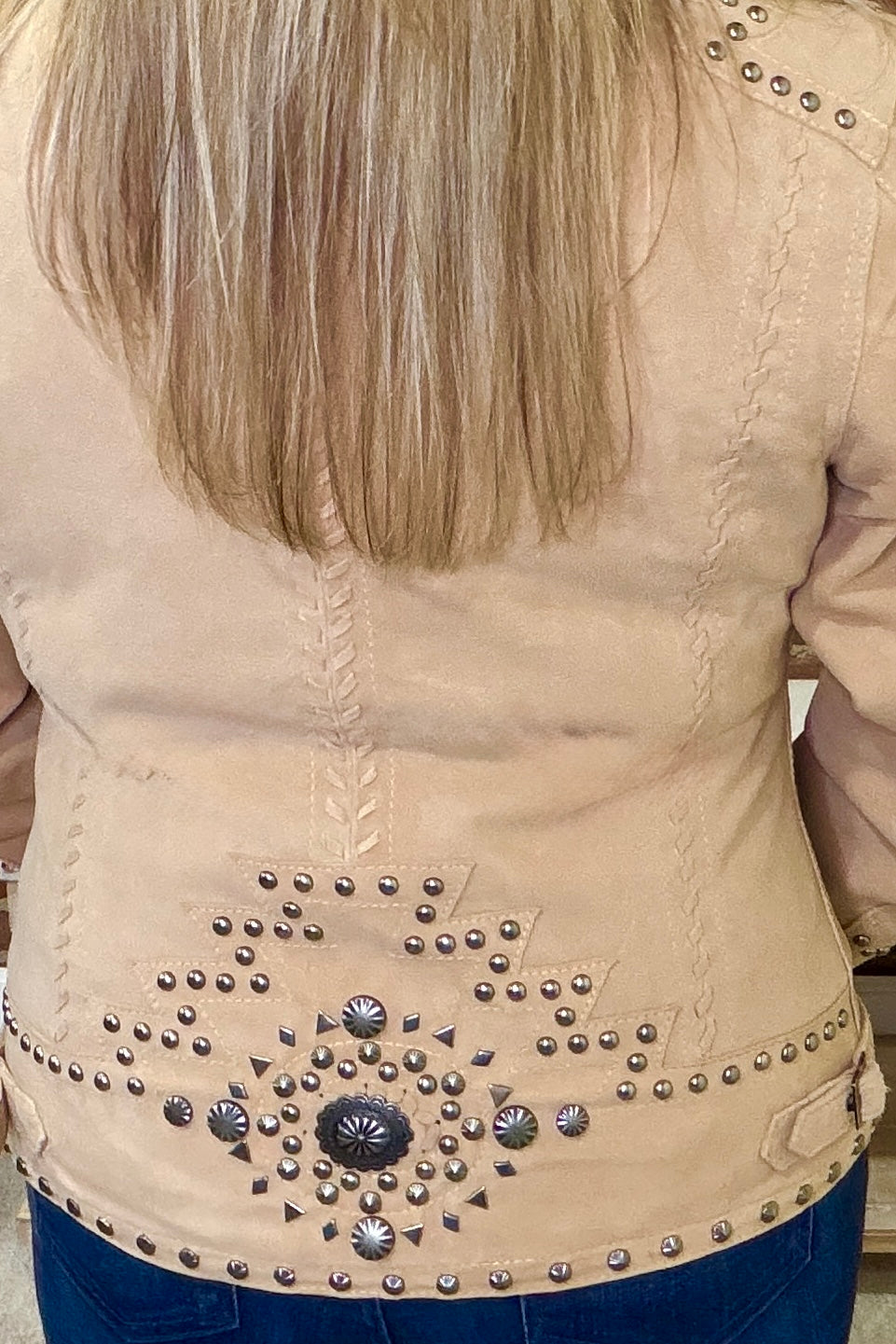 Concho And Studs Genuine Suede Jacket by Cripple Creek-Jacket-Cripple Creek-Gallop 'n Glitz- Women's Western Wear Boutique, Located in Grants Pass, Oregon