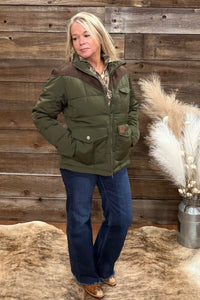 Lenora Dark Olive Jacket by Kimes Ranch