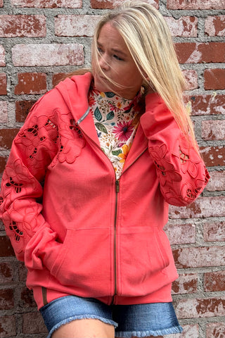 Love Story Zip Up Hoodie by Ampersand-Hoodie-Ampersand-Gallop 'n Glitz- Women's Western Wear Boutique, Located in Grants Pass, Oregon