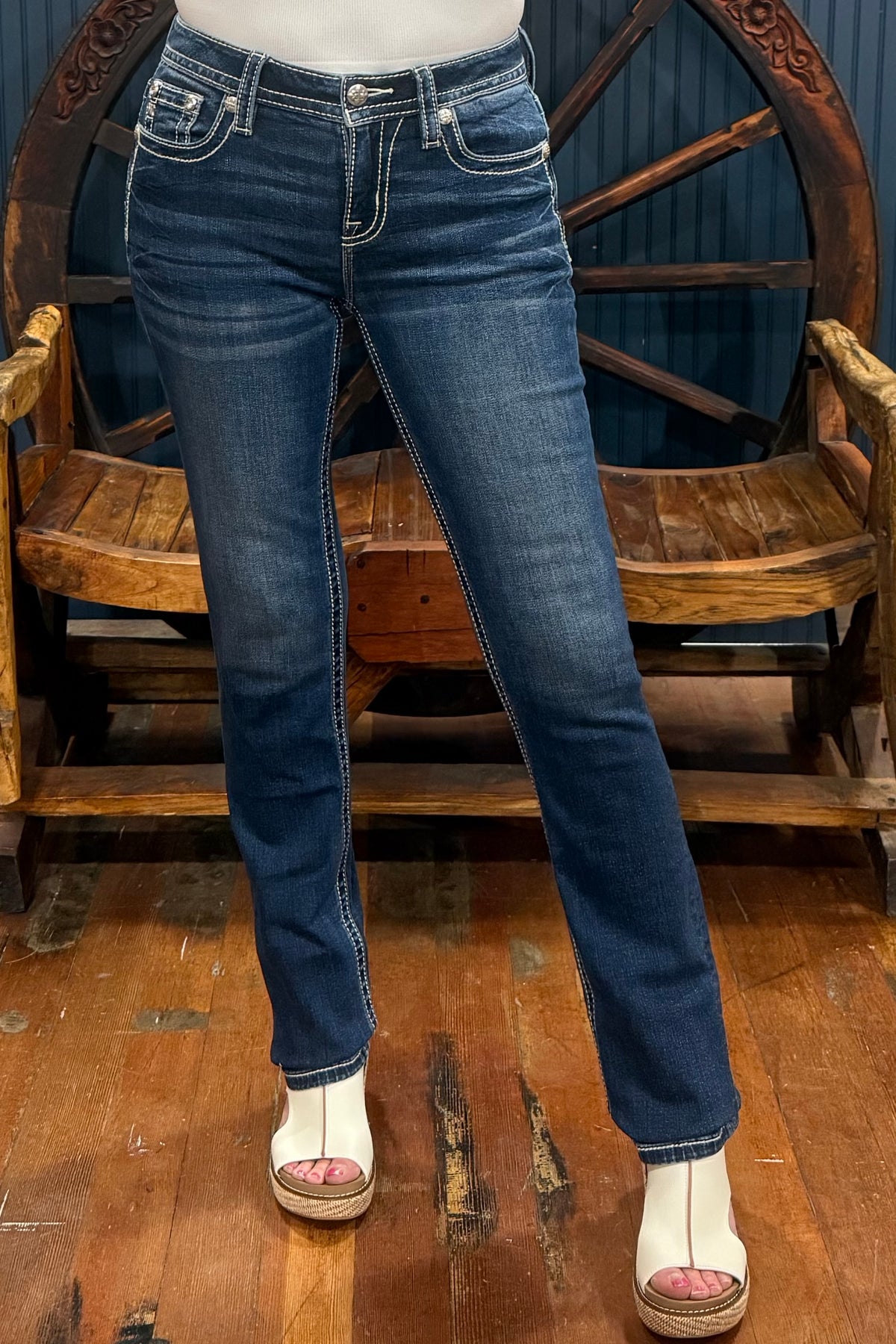 Starlight Angel Wings Straight Jean by Miss Me-Straight-Miss Me-Gallop 'n Glitz- Women's Western Wear Boutique, Located in Grants Pass, Oregon