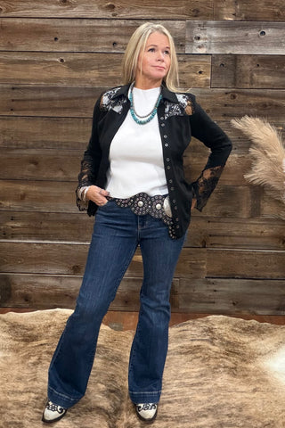 The Essential Shell White-Top-Kerisma-Gallop 'n Glitz- Women's Western Wear Boutique, Located in Grants Pass, Oregon