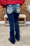 Patriotic Angel Wings Mid Rise Bootcut Jean by Miss Me-Bootcut-Miss Me-Gallop 'n Glitz- Women's Western Wear Boutique, Located in Grants Pass, Oregon
