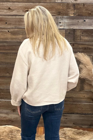 The Desert Echo Off White Knit Turtleneck-Sweater-Kerisma-Gallop 'n Glitz- Women's Western Wear Boutique, Located in Grants Pass, Oregon