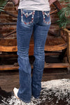 Americana Stars & Stripes Mid Rise Bootcut Jean by Miss Me-Bootcut-Miss Me-Gallop 'n Glitz- Women's Western Wear Boutique, Located in Grants Pass, Oregon