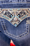 Turquoise Goddess Mid Rise Bootcut Jean by Miss Me-Bootcut-Miss Me-Gallop 'n Glitz- Women's Western Wear Boutique, Located in Grants Pass, Oregon