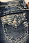 Americana Flap Denim Shorts by Miss Me-Shorts-Miss Me-Gallop 'n Glitz- Women's Western Wear Boutique, Located in Grants Pass, Oregon