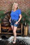 Americana Flap Denim Shorts by Miss Me-Shorts-Miss Me-Gallop 'n Glitz- Women's Western Wear Boutique, Located in Grants Pass, Oregon