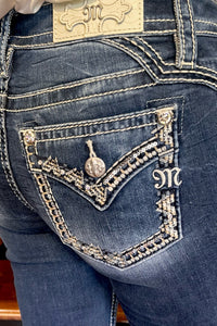 All In Border Stitch Mid Rise Bootcut Jean by Miss Me-Bootcut-Miss Me-Gallop 'n Glitz- Women's Western Wear Boutique, Located in Grants Pass, Oregon