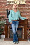 Turquoise Goddess Mid Rise Bootcut Jean by Miss Me-Bootcut-Miss Me-Gallop 'n Glitz- Women's Western Wear Boutique, Located in Grants Pass, Oregon