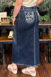 Long Denim Maxi Skirt by Miss Me-Skirt-Miss Me-Gallop 'n Glitz- Women's Western Wear Boutique, Located in Grants Pass, Oregon