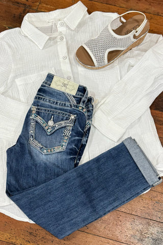 Springtime Fun Capri by Miss Me-Capri-Miss Me-Gallop 'n Glitz- Women's Western Wear Boutique, Located in Grants Pass, Oregon