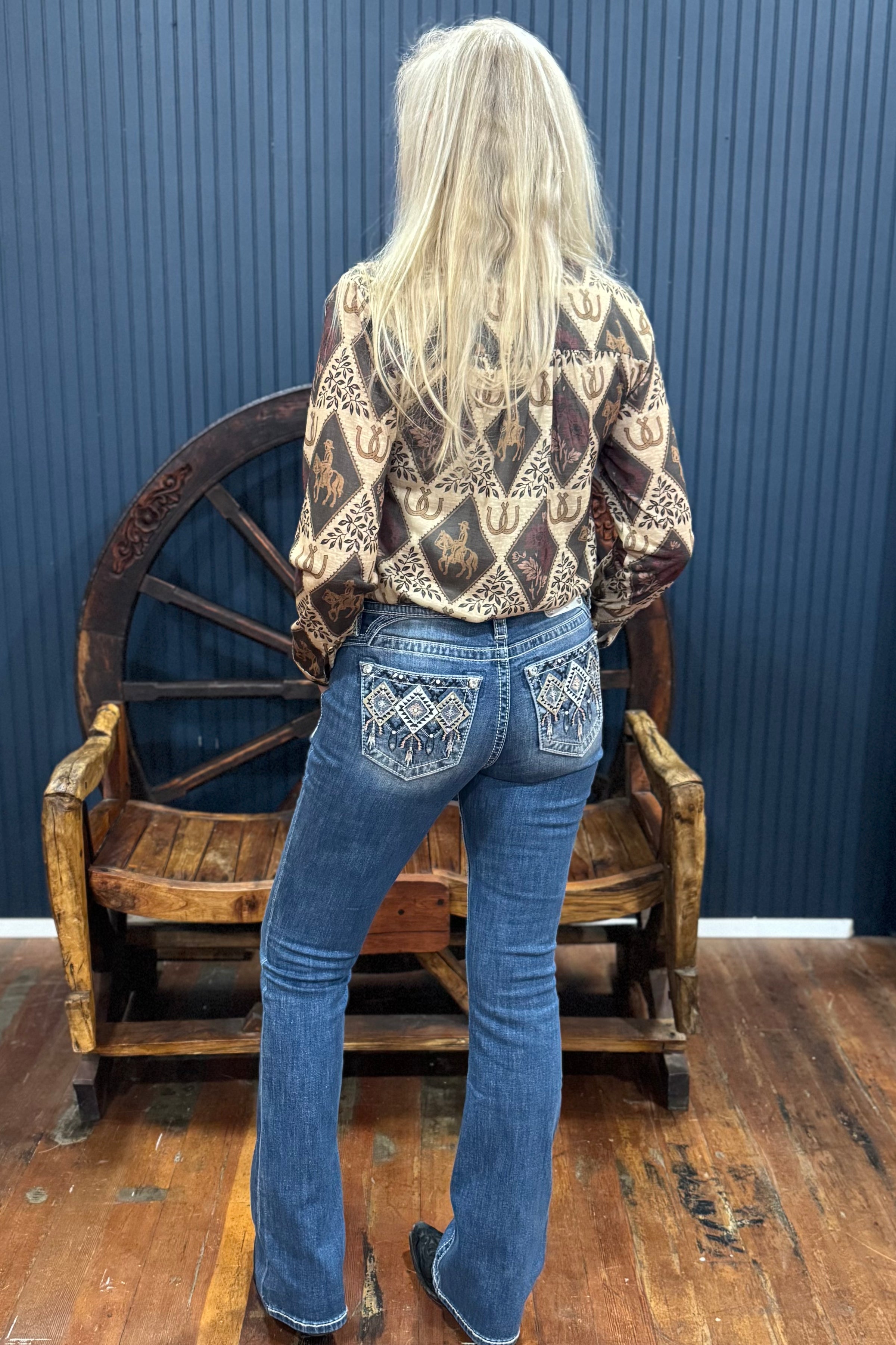 High Desert Aztec Straight Leg Jean by Miss Me