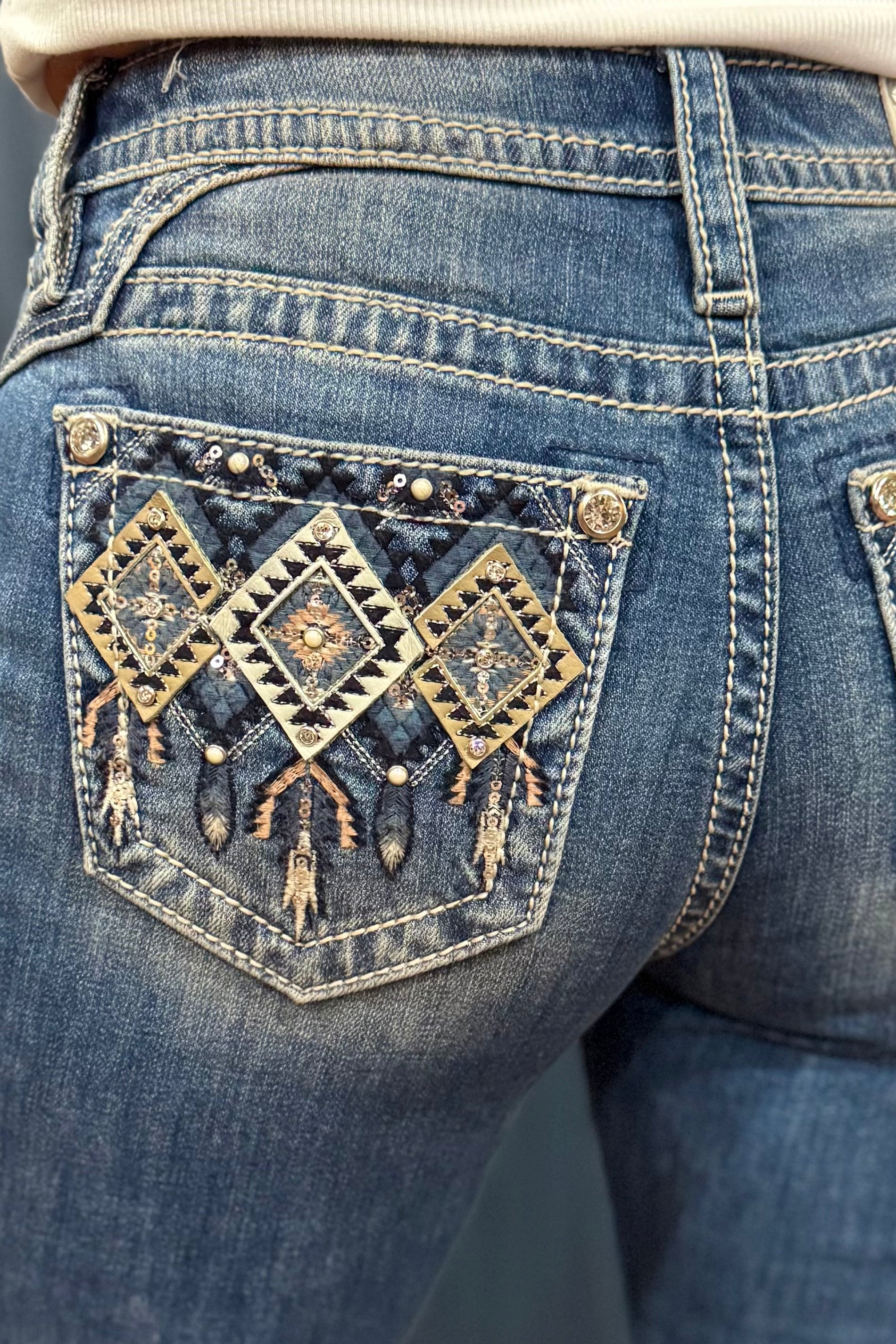 High Desert Aztec Straight Leg Jean by Miss Me