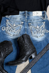 Silver Script Mid-Rise Bootcut Jean by Miss Me-Bootcut-Miss Me-Gallop 'n Glitz- Women's Western Wear Boutique, Located in Grants Pass, Oregon