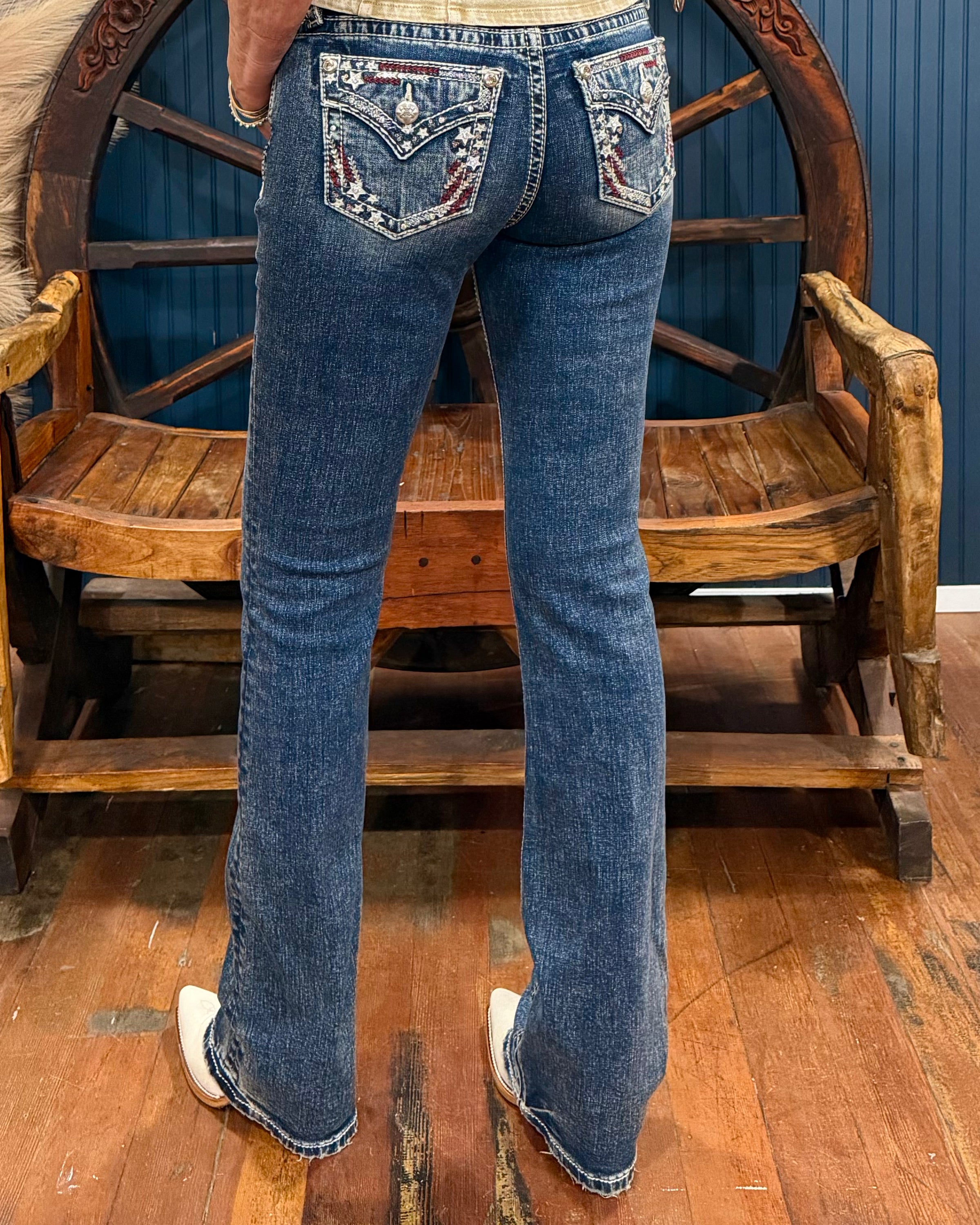 Flag Day Americana Bootcut Jean by Miss Me-Bootcut-Miss Me-Gallop 'n Glitz- Women's Western Wear Boutique, Located in Grants Pass, Oregon