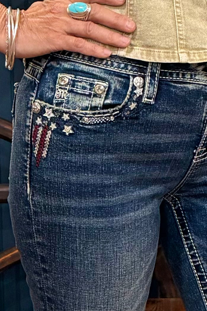 Flag Day Americana Bootcut Jean by Miss Me-Bootcut-Miss Me-Gallop 'n Glitz- Women's Western Wear Boutique, Located in Grants Pass, Oregon
