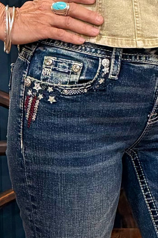 Flag Day Americana Bootcut Jean by Miss Me-Bootcut-Miss Me-Gallop 'n Glitz- Women's Western Wear Boutique, Located in Grants Pass, Oregon