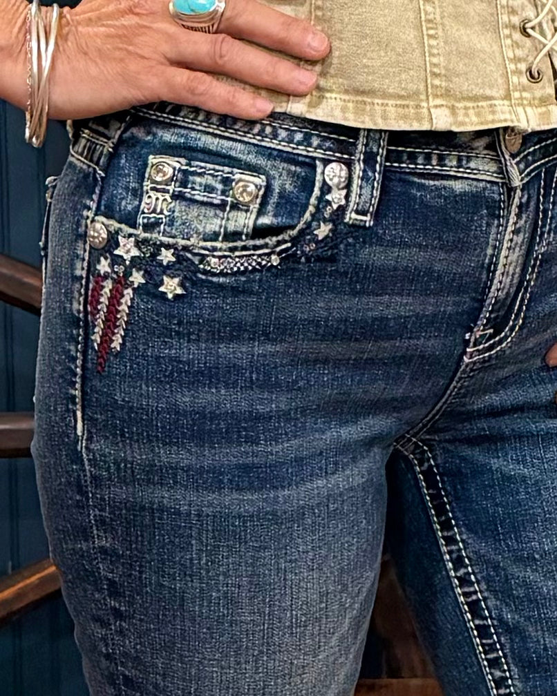Flag Day Americana Bootcut Jean by Miss Me-Bootcut-Miss Me-Gallop 'n Glitz- Women's Western Wear Boutique, Located in Grants Pass, Oregon
