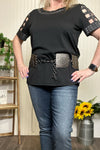 Women's Angel Ranch Square Silver Concho Chain Belt-Belt-M&F-Gallop 'n Glitz- Women's Western Wear Boutique, Located in Grants Pass, Oregon