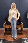 Miss Me Long Sleeve Textured Turtle Neck Beige-top-Miss Me-Gallop 'n Glitz- Women's Western Wear Boutique, Located in Grants Pass, Oregon