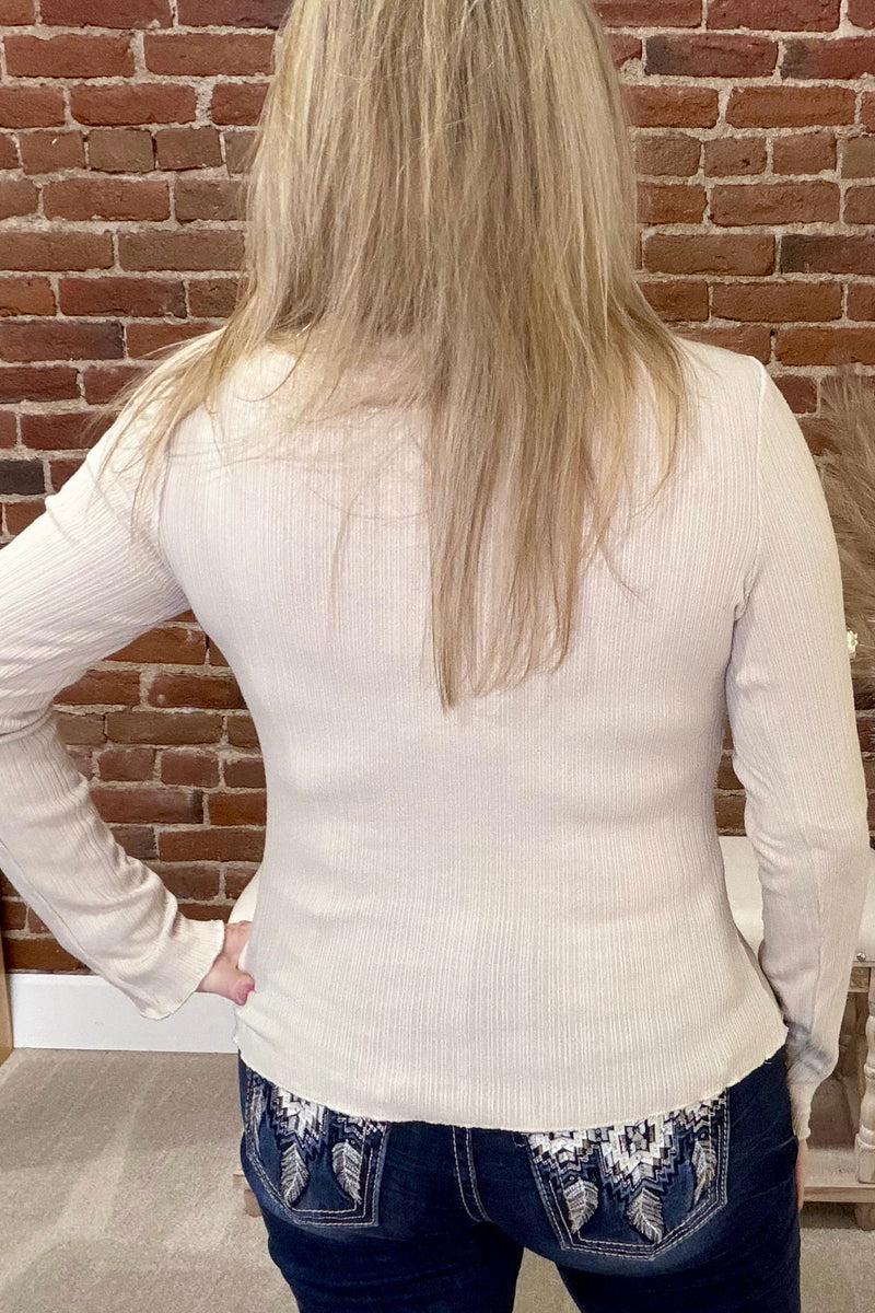 Ruffles and Romance Top By Miss Me-Top-Miss Me-Gallop 'n Glitz- Women's Western Wear Boutique, Located in Grants Pass, Oregon