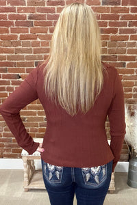 Ruffles and Romance Top By Miss Me-Top-Miss Me-Gallop 'n Glitz- Women's Western Wear Boutique, Located in Grants Pass, Oregon