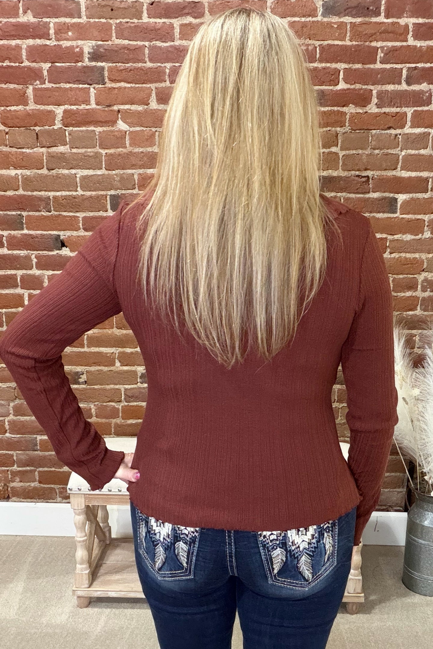 Ruffles and Romance Top By Miss Me-Top-Miss Me-Gallop 'n Glitz- Women's Western Wear Boutique, Located in Grants Pass, Oregon