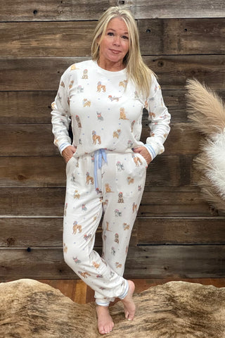 Meet Me In Pawris PJ Set By PJ Salvage-Pajamas-PJ Salvage-Gallop 'n Glitz- Women's Western Wear Boutique, Located in Grants Pass, Oregon