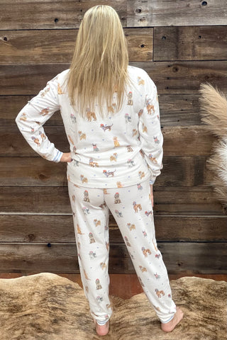Meet Me In Pawris PJ Set By PJ Salvage-Pajamas-PJ Salvage-Gallop 'n Glitz- Women's Western Wear Boutique, Located in Grants Pass, Oregon