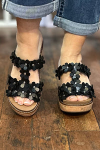 Corkys Mic Drop Wedge Slide Black-Women's Shoes-Corkys-Gallop 'n Glitz- Women's Western Wear Boutique, Located in Grants Pass, Oregon