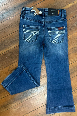 Mini Dojo Lake Blue Youth Trouser Flare By 7 For All Mankind-Girls Flare-7 for all mankind-Gallop 'n Glitz- Women's Western Wear Boutique, Located in Grants Pass, Oregon