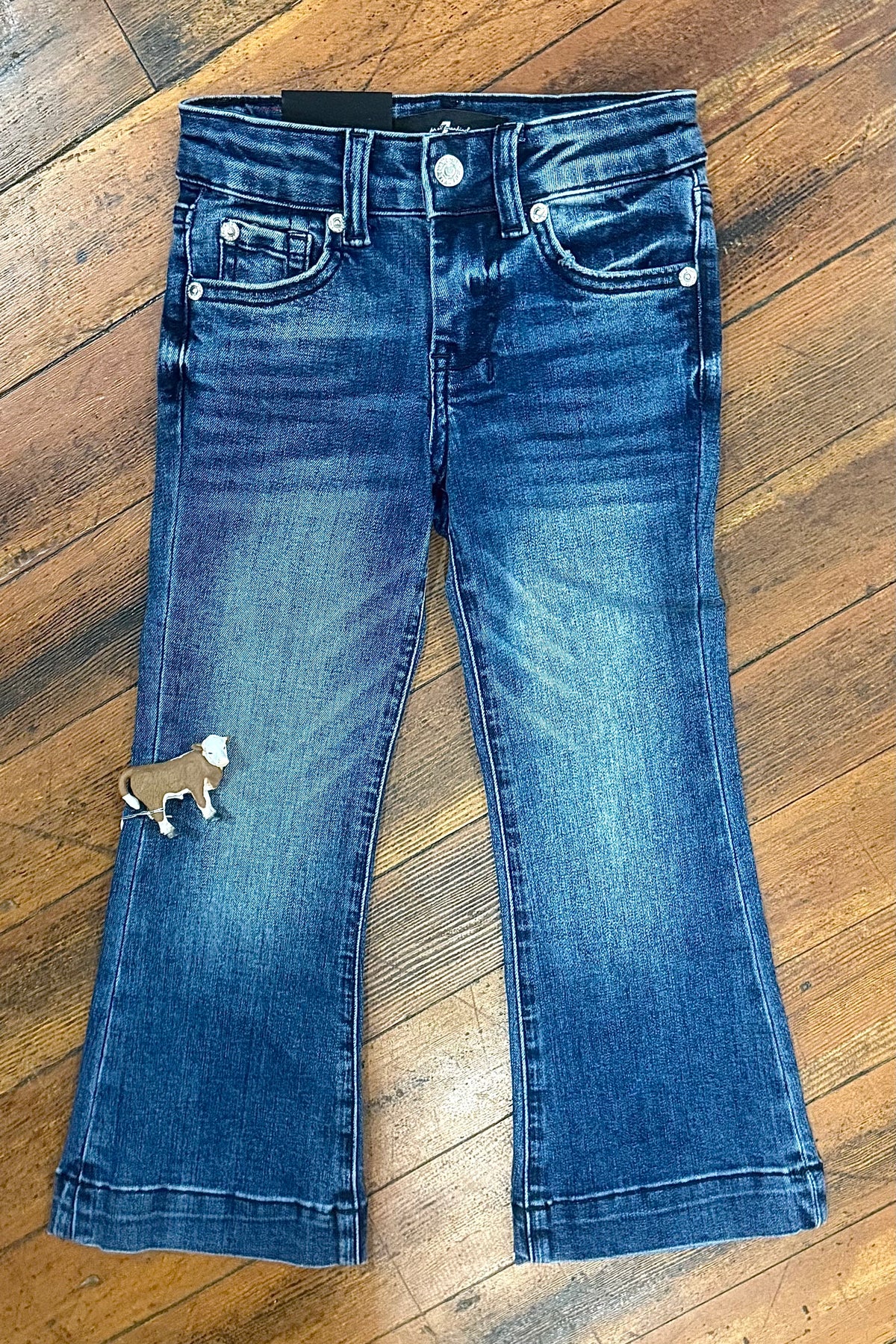 Mini Dojo Lake Blue Youth Trouser Flare By 7 For All Mankind-Girls Flare-7 for all mankind-Gallop 'n Glitz- Women's Western Wear Boutique, Located in Grants Pass, Oregon