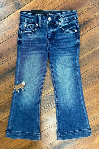 Mini Dojo Lake Blue Youth Trouser Flare By 7 For All Mankind-Girls Flare-7 for all mankind-Gallop 'n Glitz- Women's Western Wear Boutique, Located in Grants Pass, Oregon