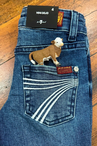 Mini Dojo Lake Blue Youth Trouser Flare By 7 For All Mankind-Girls Flare-7 for all mankind-Gallop 'n Glitz- Women's Western Wear Boutique, Located in Grants Pass, Oregon