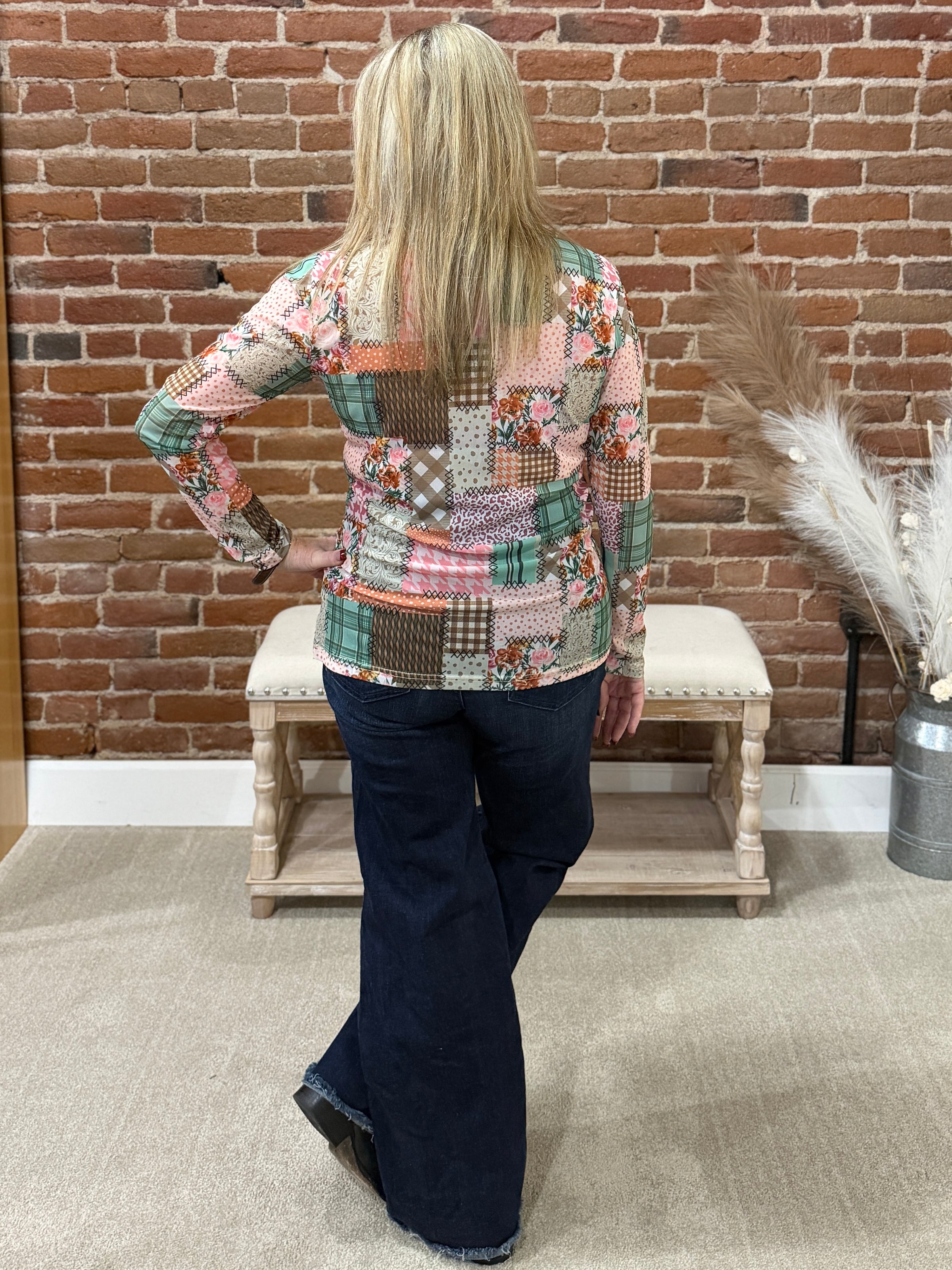 Mosaic Spring Mesh Top-Mesh Top-Sterling Kreek-Gallop 'n Glitz- Women's Western Wear Boutique, Located in Grants Pass, Oregon