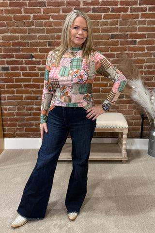 Mosaic Spring Mesh Top-Mesh Top-Sterling Kreek-Gallop 'n Glitz- Women's Western Wear Boutique, Located in Grants Pass, Oregon
