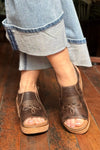 MOST WANTED By Corkys Espresso Crinkle Wedge Sandal-Women's Shoes-Corkys-Gallop 'n Glitz- Women's Western Wear Boutique, Located in Grants Pass, Oregon