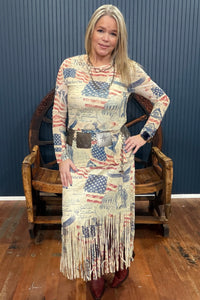 Freedom Sparkle Mesh Top-Mesh Top-Origami-Gallop 'n Glitz- Women's Western Wear Boutique, Located in Grants Pass, Oregon