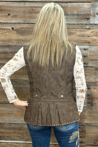 Old West Sparkle Mesh Top Taupe-Mesh Top-Origami-Gallop 'n Glitz- Women's Western Wear Boutique, Located in Grants Pass, Oregon